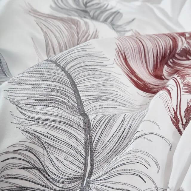 Комплект постельного белья Dantela Vita Iz White с вышивкой Евро Разноцветный 000230346 - фото 3