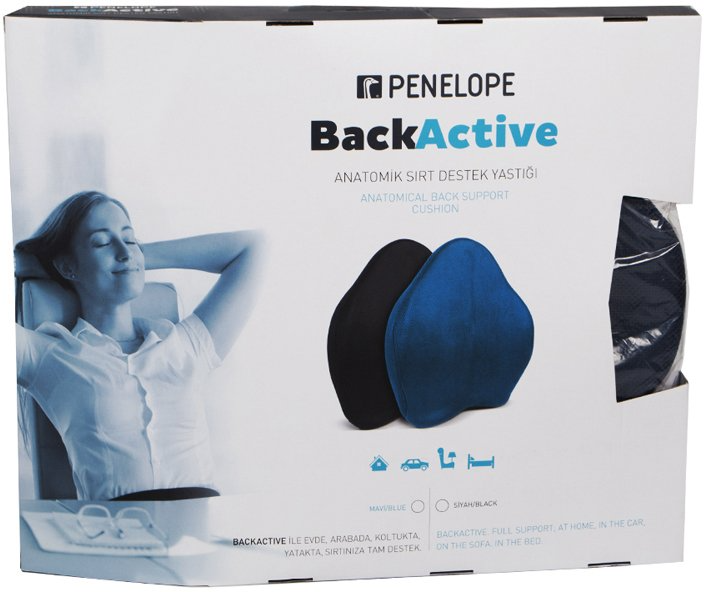 Подушка Penelope Back Active антиаллергенная, 53х43х9 см, черный (svt-2000022218450) - фото 4
