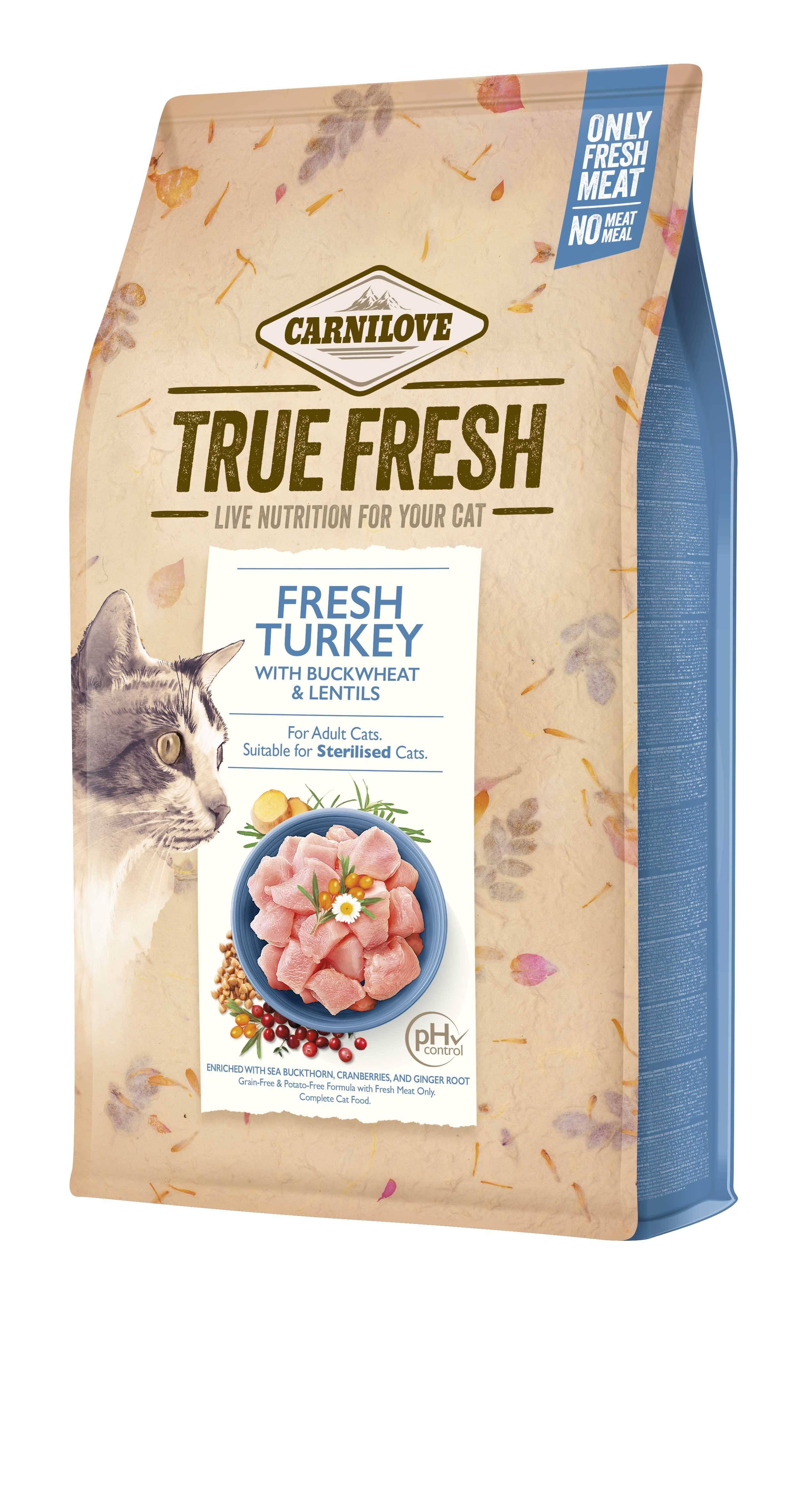 Сухий корм для котів Carnilove True Fresh Cat з індичкою 340 г - фото 1