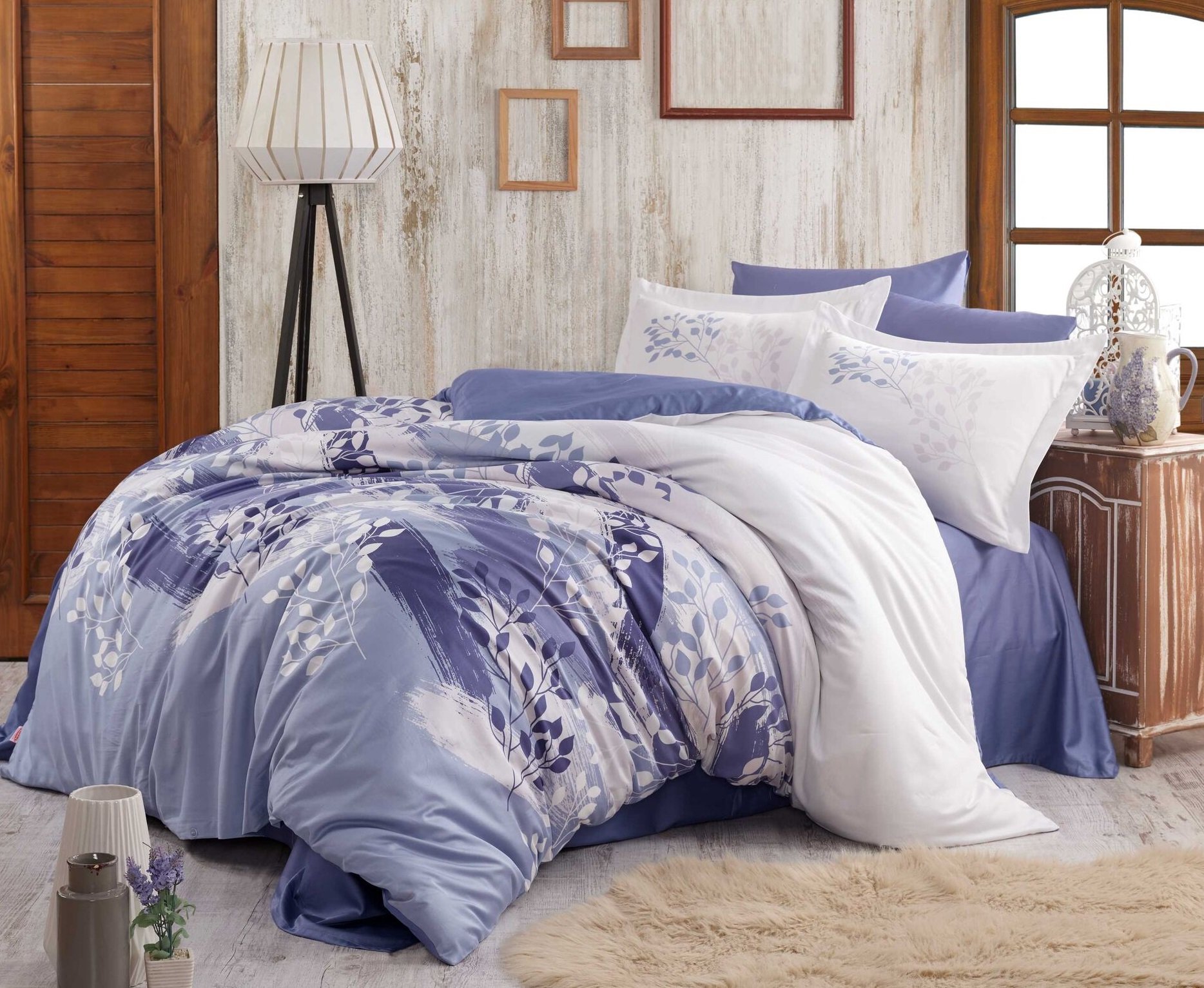Комплект постельного белья Hobby Exclusive Sateen Noemi, 200x220, сатин, лиловый (8698499145108) - фото 1