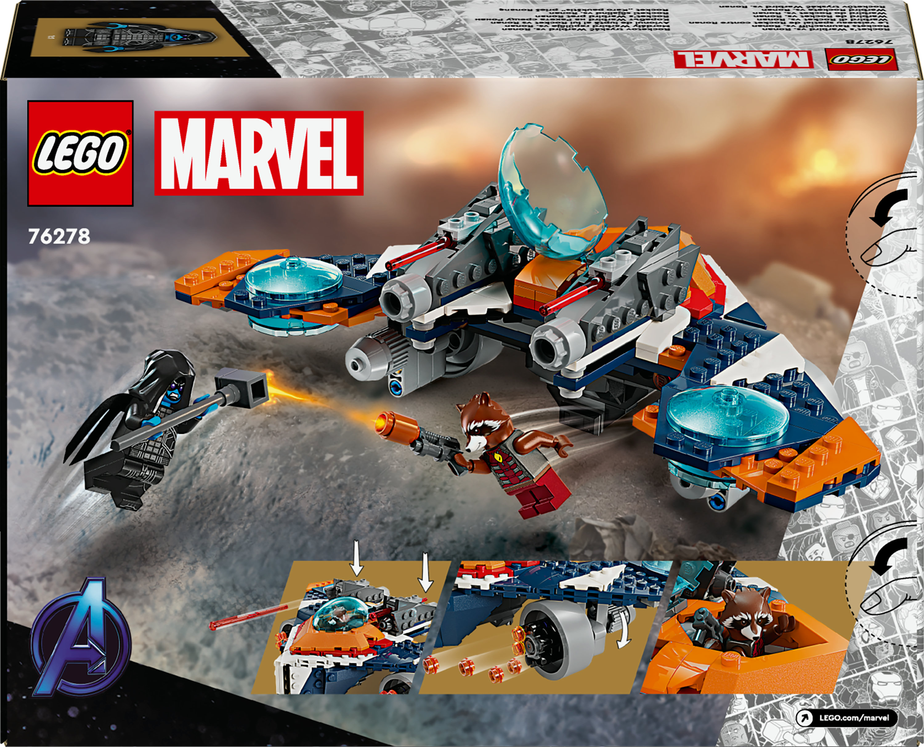 Конструктор LEGO Super Heroes Marvel Warbird Ракети vs. Ронан 290 деталі (76278) - фото 9