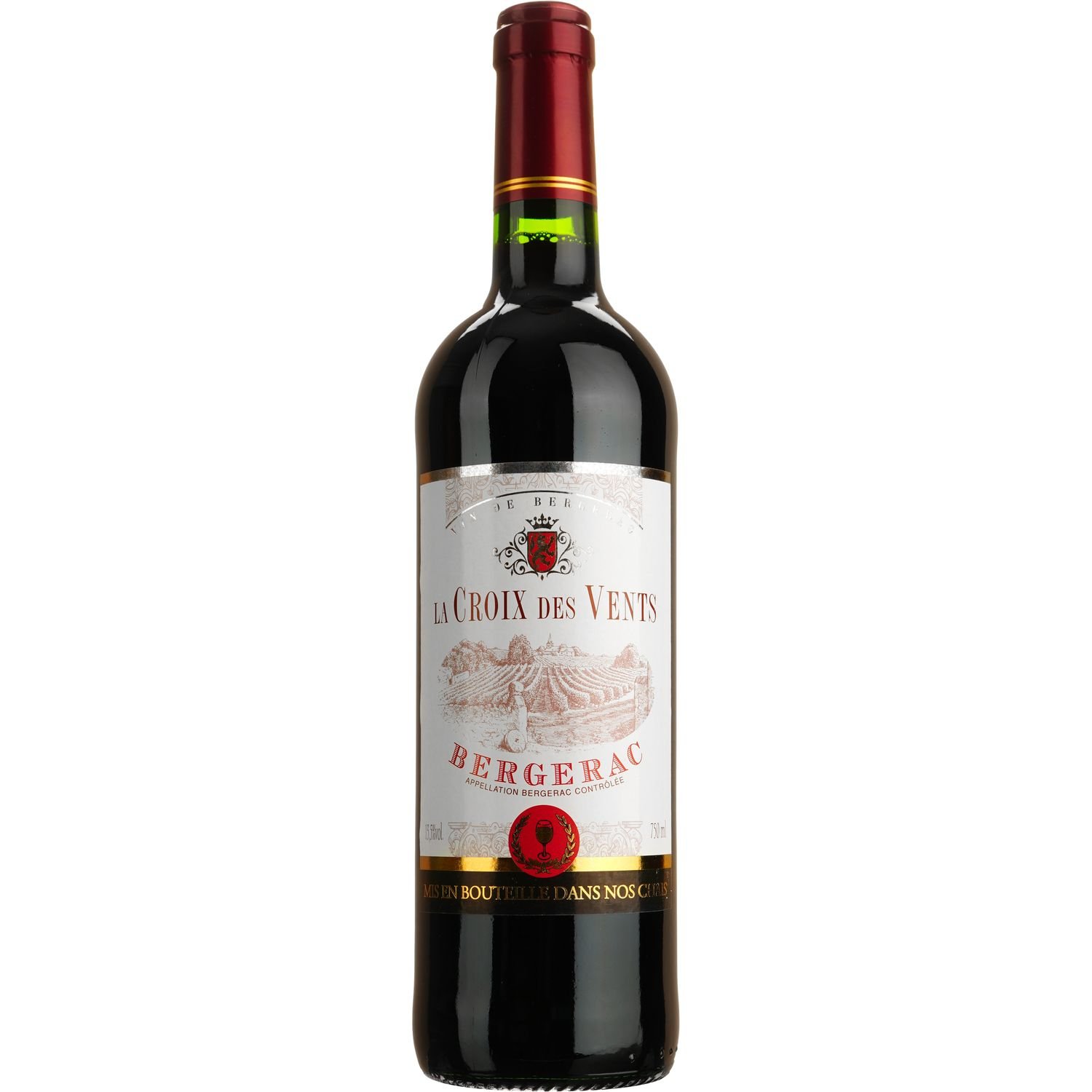 Вино La Croix Des Vents Bergerac AOP, красное, сухое, 0,75 л - фото 1