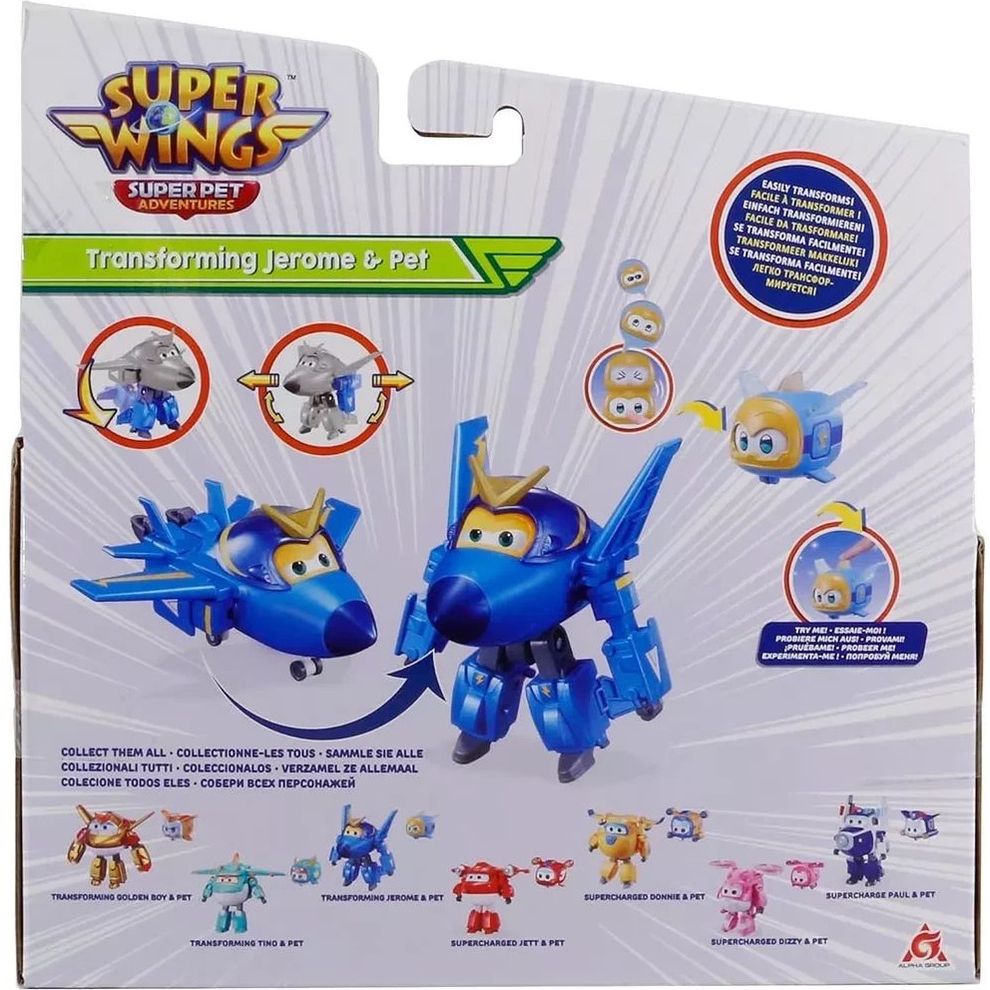 Игровой набор Super Wings Transforming Джером и любимцем (EU770443) - фото 4