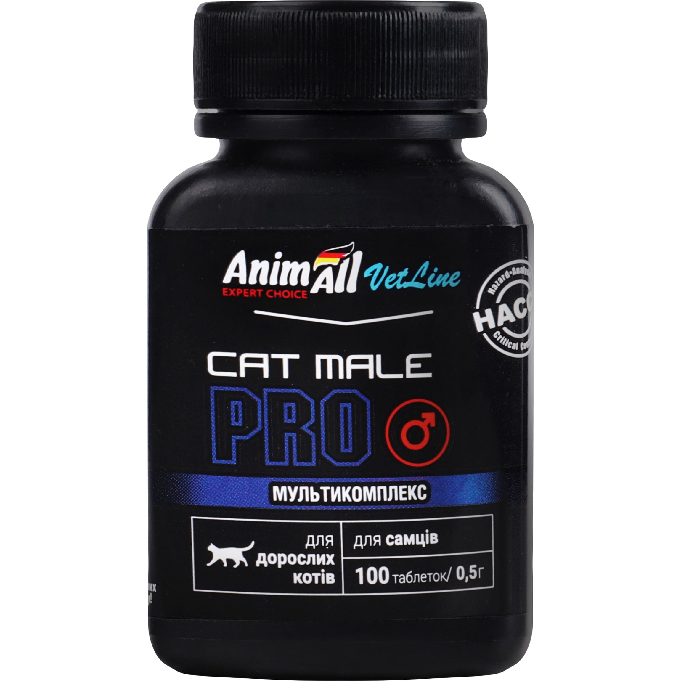 Витаминная добавка AnimAll VetLine Cat Male PRO для взрослых кошек 100 таблеток - фото 1