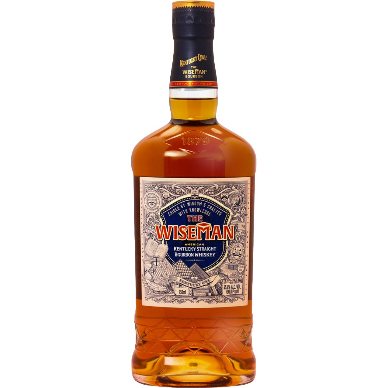 Віскі The Wiseman Kentucky Owl Bourbon Kentucky Straight 45.4% 0.7 л - фото 1