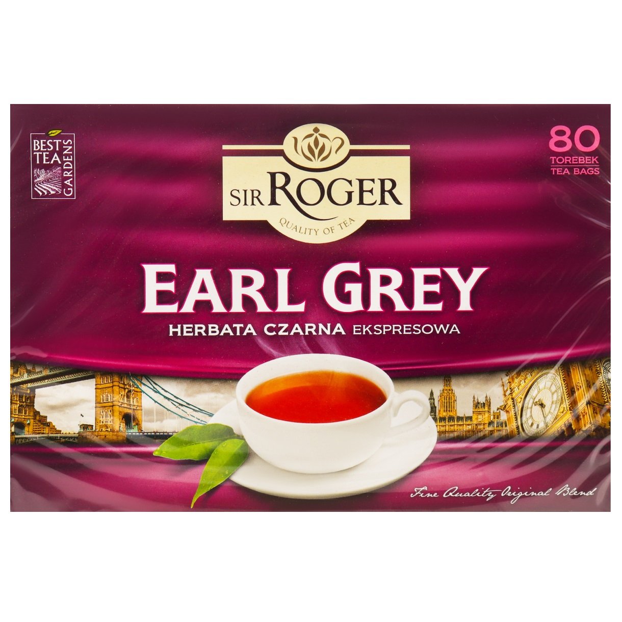 Чай чорний Sir Roger Earl Grey 120 г (80 шт. х 1.5 г) (895581) - фото 1