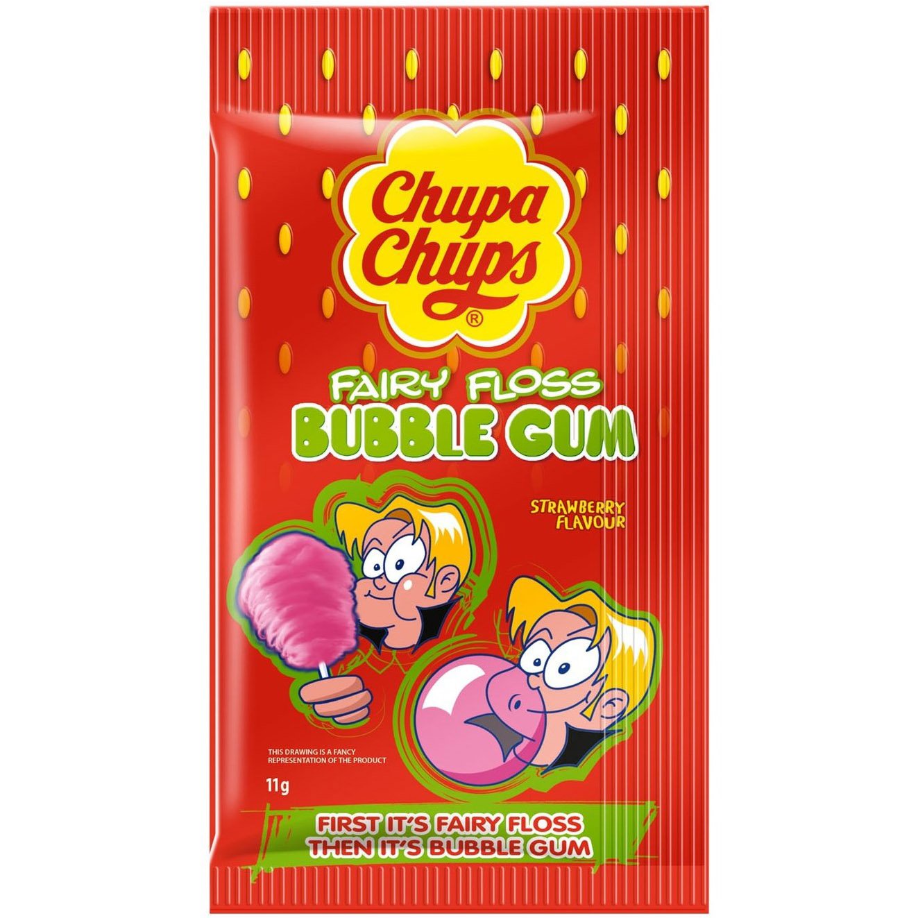 Жевательная резинка Chupa Chups Bubble Gum со вкусом клубники, 11 г (931753) - фото 1