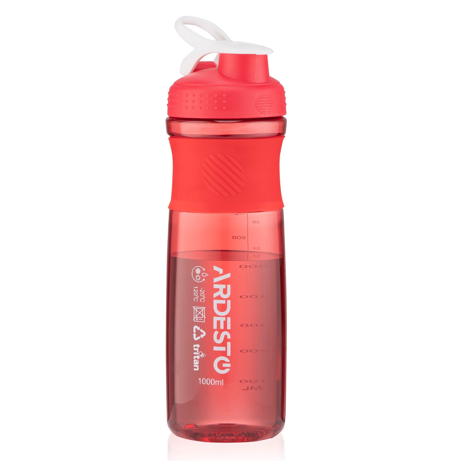 Бутылка для воды Ardesto Smart bottle, 1000 мл, красная (AR2204TR) - фото 3
