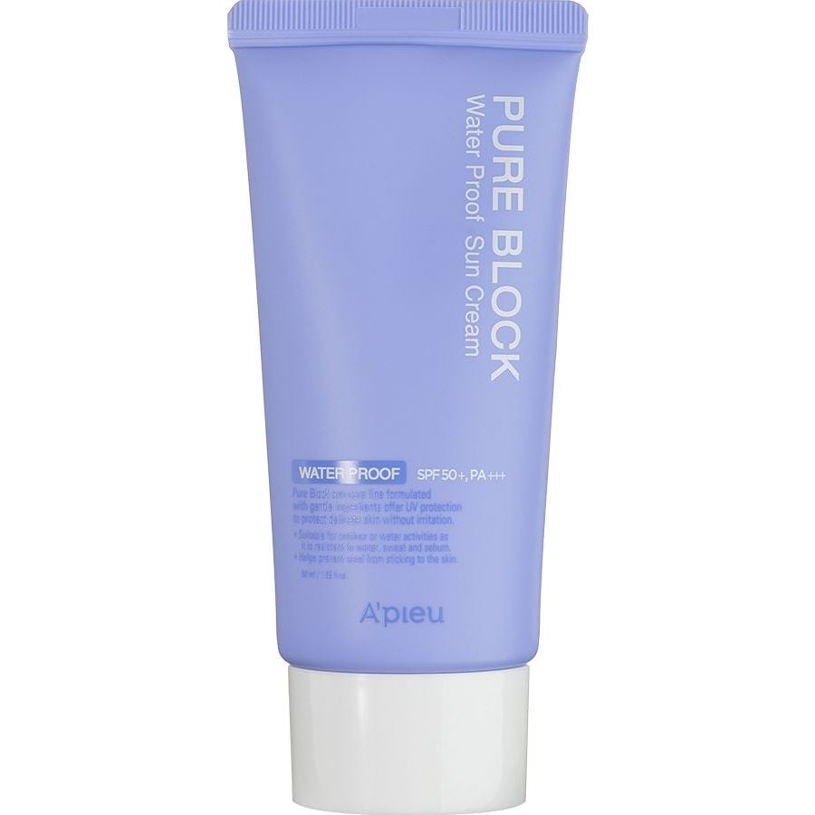 Сонцезахисний водостійкий крем для обличчя A'pieu Pure Block Water Proof Daily Sun Cream SPF50+/ PA +++, 50 мл - фото 1