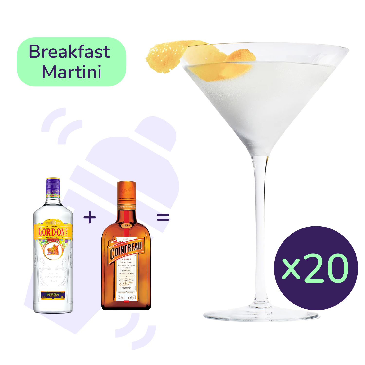 Коктейль Breakfast Martini (набір інгредієнтів) х20 на основі Gordon's - фото 1
