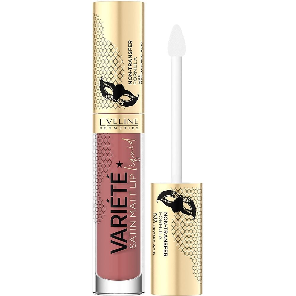 Рідка помада для губ Eveline Cosmetics Variete Satin Matt Lip 04 Toffee 4,5 мл - фото 1