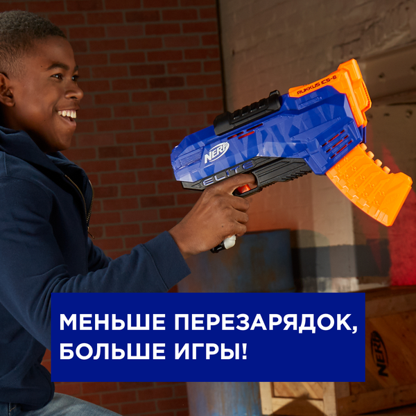 Бластер Hasbro Nerf N-Strike Elite Rukkus ICS 8 (E2654) - фото 17