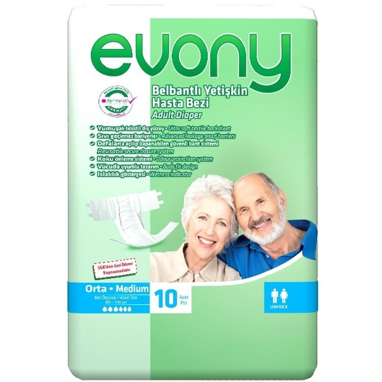 Підгузки для дорослих Evony 2 Medium 10 шт. - фото 1