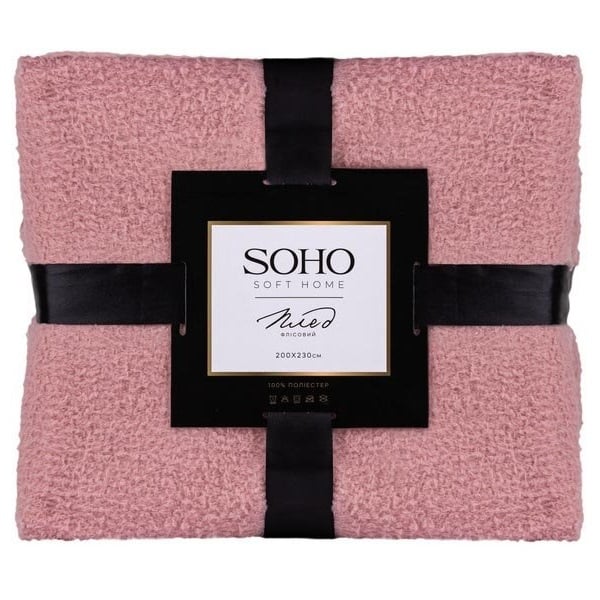 Текстиль для дома Soho Плед Pattern Light Pink, 200х230 см (1001К) - фото 1