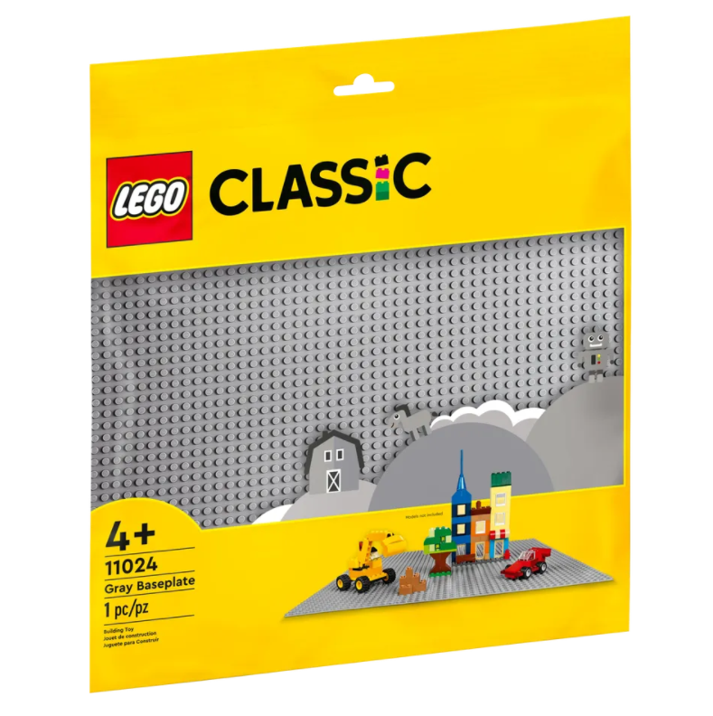 Конструктор LEGO Classic Серая базовая пластина, 1 деталь (11024) - фото 1