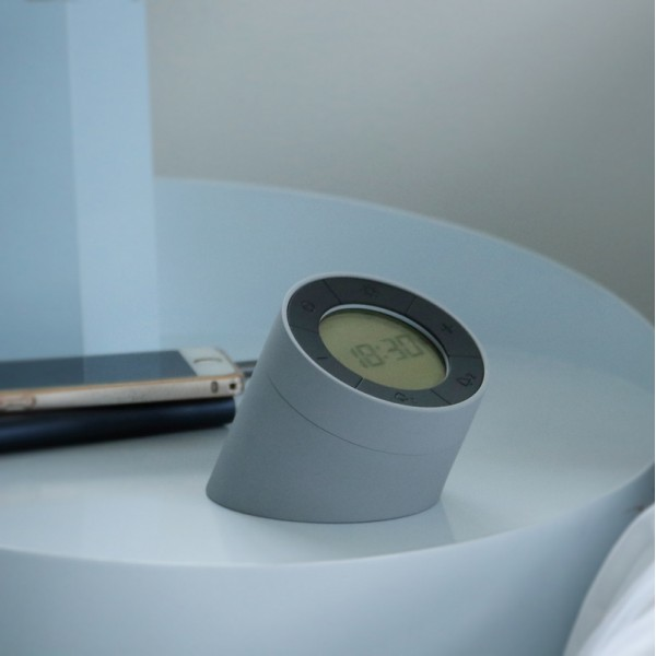 Будильник-лампа Gingko The Edge Light с регулировкой яркости, серый (G001GY) - фото 4