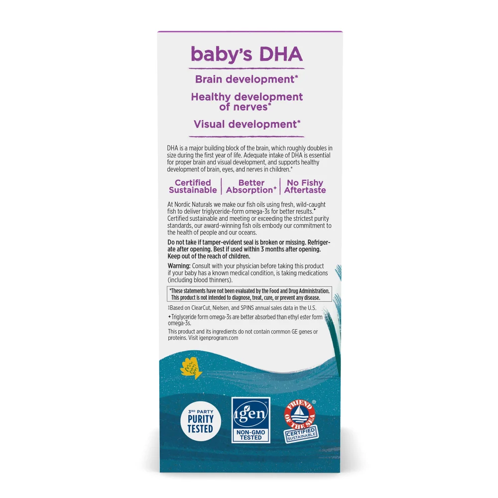 Рыбий жир для детей Nordic Naturals Babys DHA вегетарианский 30 мл - фото 4