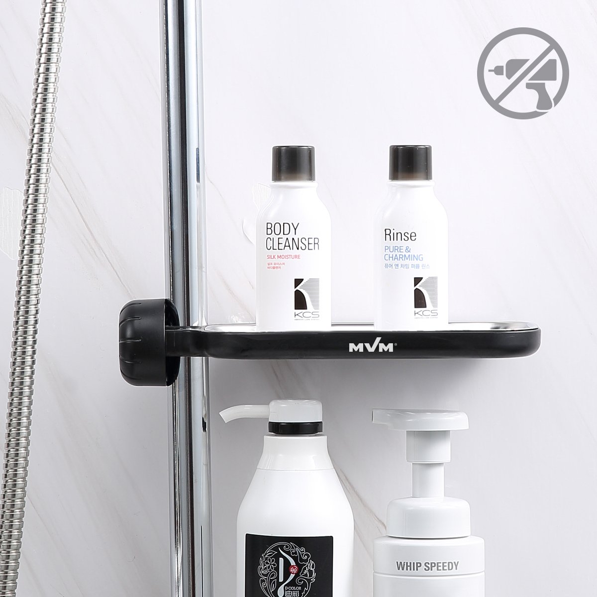 Набор аксессуаров для ванной комнаты МВМ My Home MVM-09: BP-26, BP-22, белый с черным (MVM-MH-09 WHITE/BLACK) - фото 2
