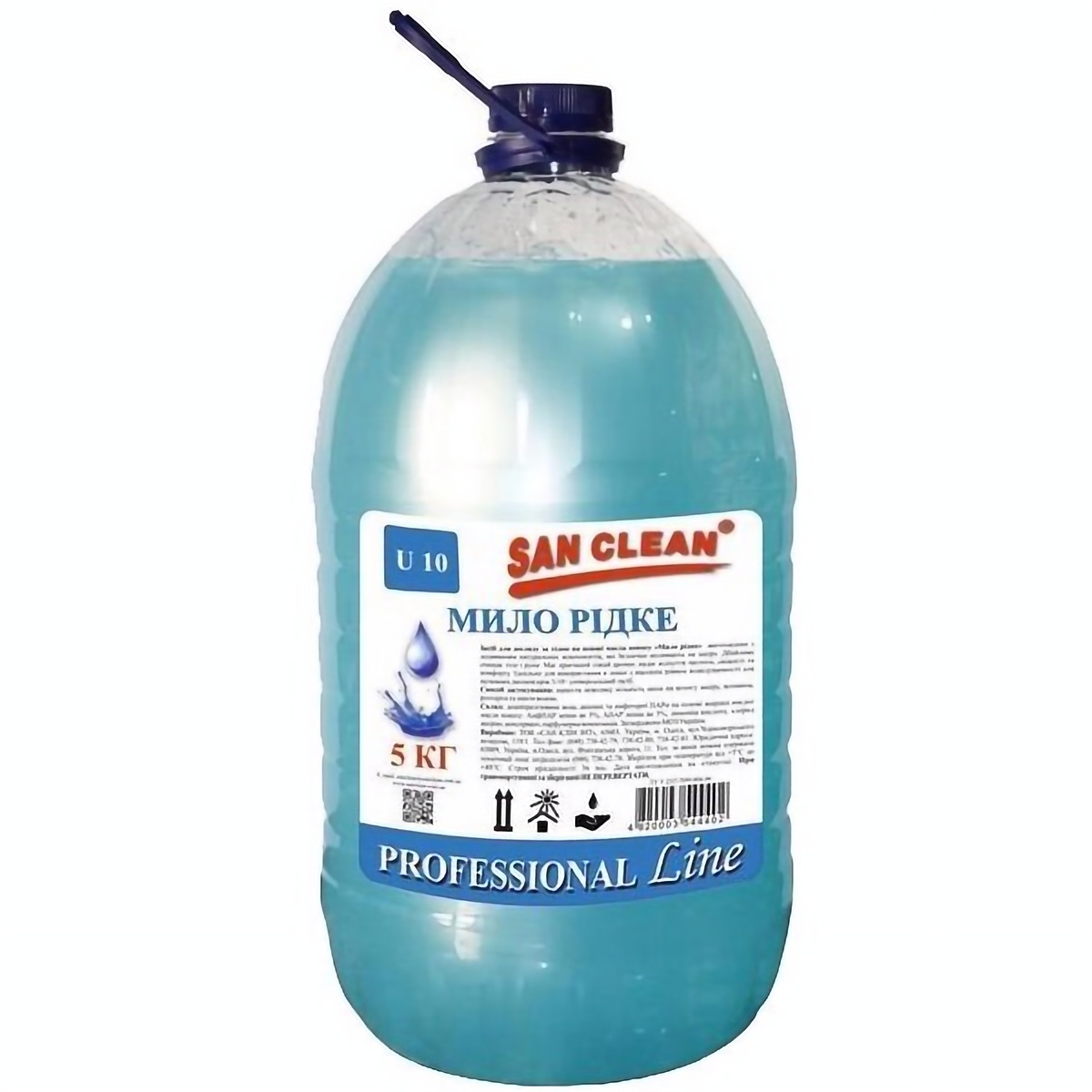 Рідке мило San Clean Prof, блакитне, 5 л - фото 1
