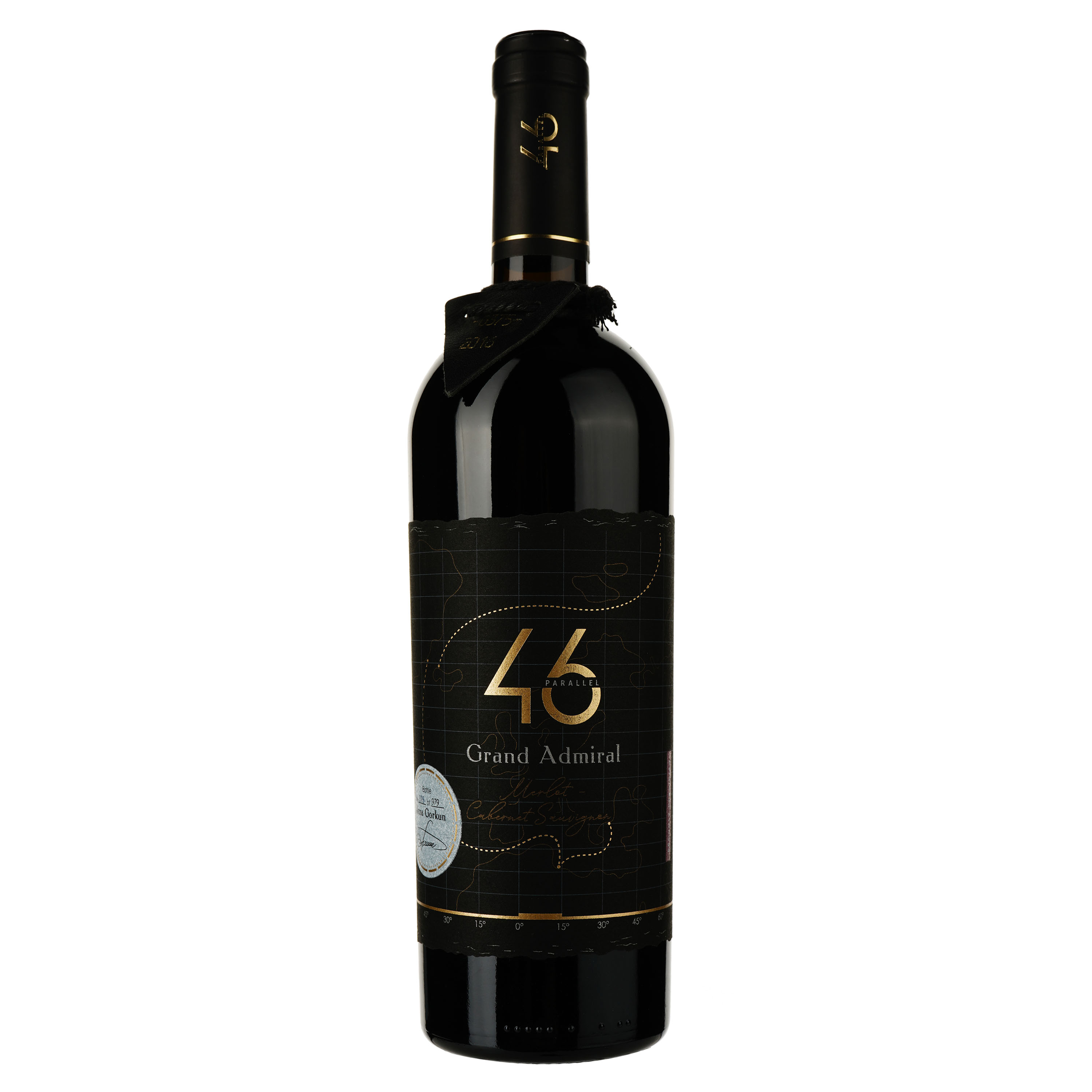 Вино 46 Parallel Grand Admiral Merlot Cabernet Sauvignon, червоне, сухе, 0,75 л - фото 1