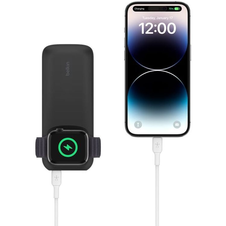 Портативное зарядное устройство Belkin Power Bank 10000 мАч Apple Watch (BPD005BTBK) - фото 4