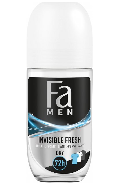 Антиперспирант роликовый Fa Men Invisible Fresh с водным ароматом, 50 мл - фото 1