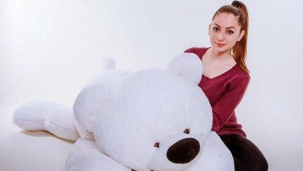 Велика м'яка іграшка Alina ведмідь Умка 180 см біла - фото 2