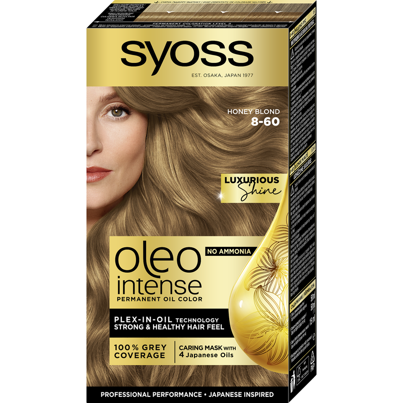 Стойкая краска для волос Syoss 8-60, Медовый Блонд, 115 мл - фото 1