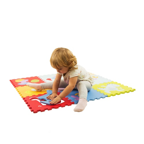 Дитячий розвиваючий ігровий килимок-пазл Baby Great Розваги динозаврів, 92х92 см (GB-M1602) - фото 5
