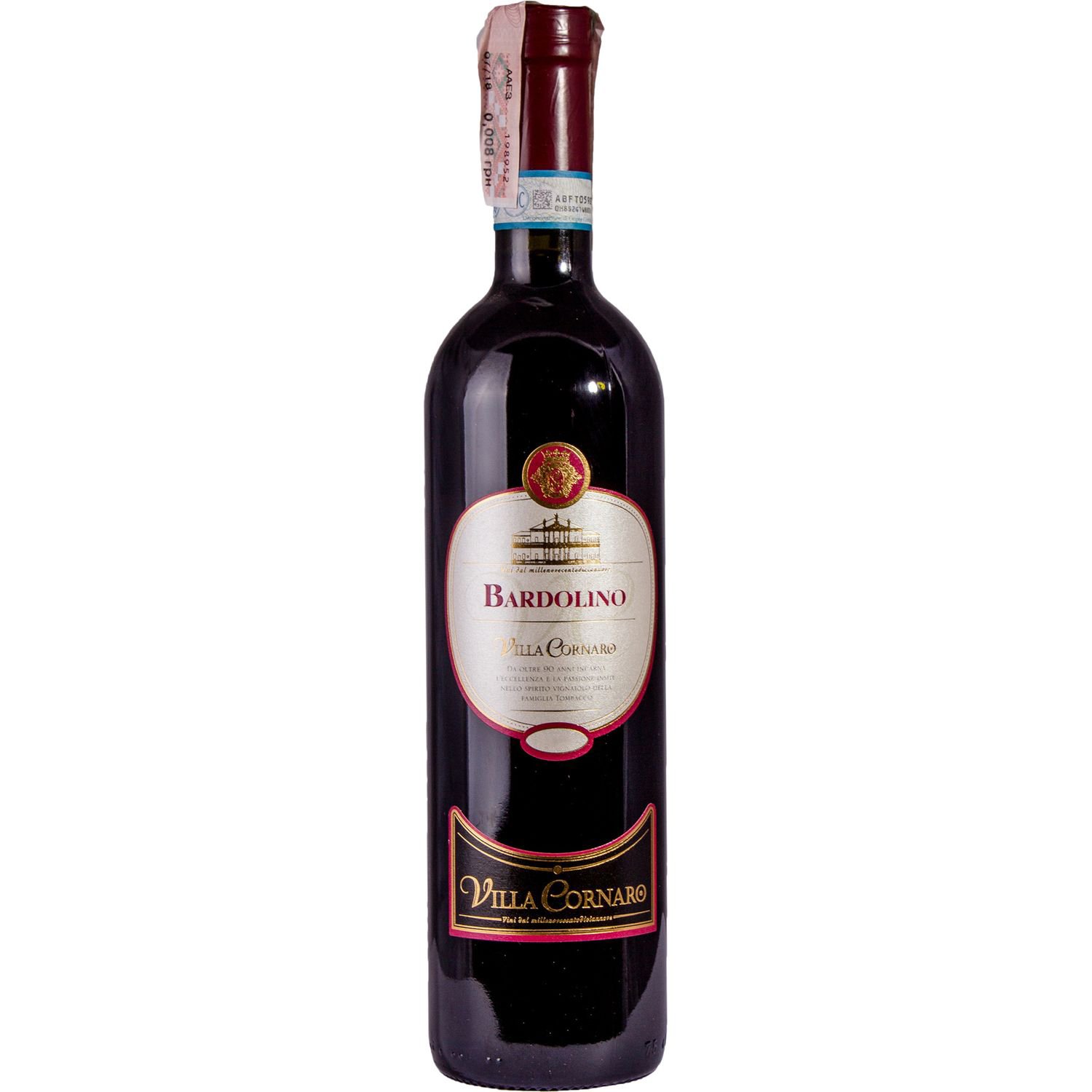 Вино Villa Cornaro Bardolino, червоне, сухе, 0,75 л - фото 1