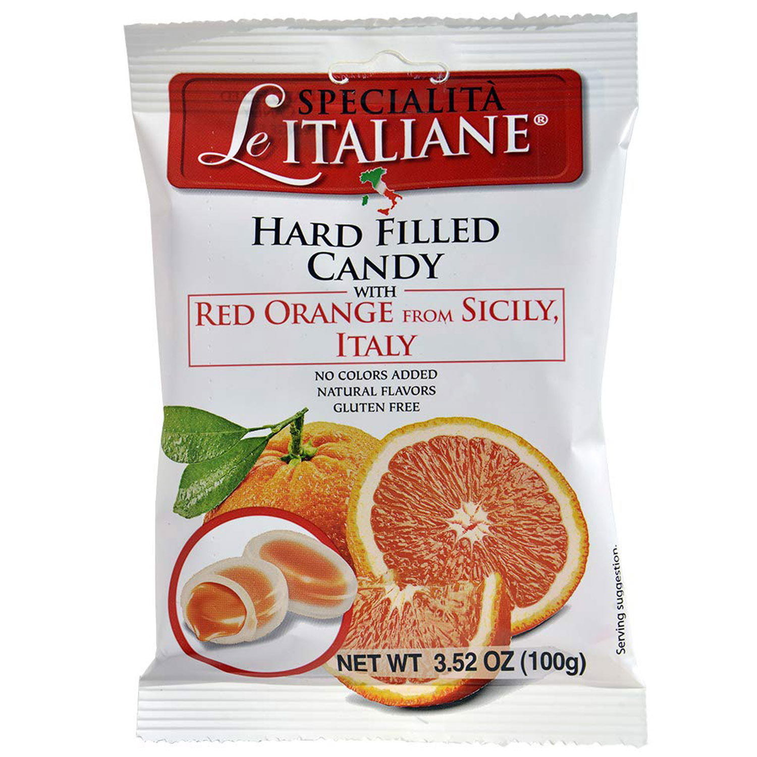 Конфеты Le Specialitа Italiane Serra Hard Filled Candy with Red Orange from Sicily 100 г - фото 1