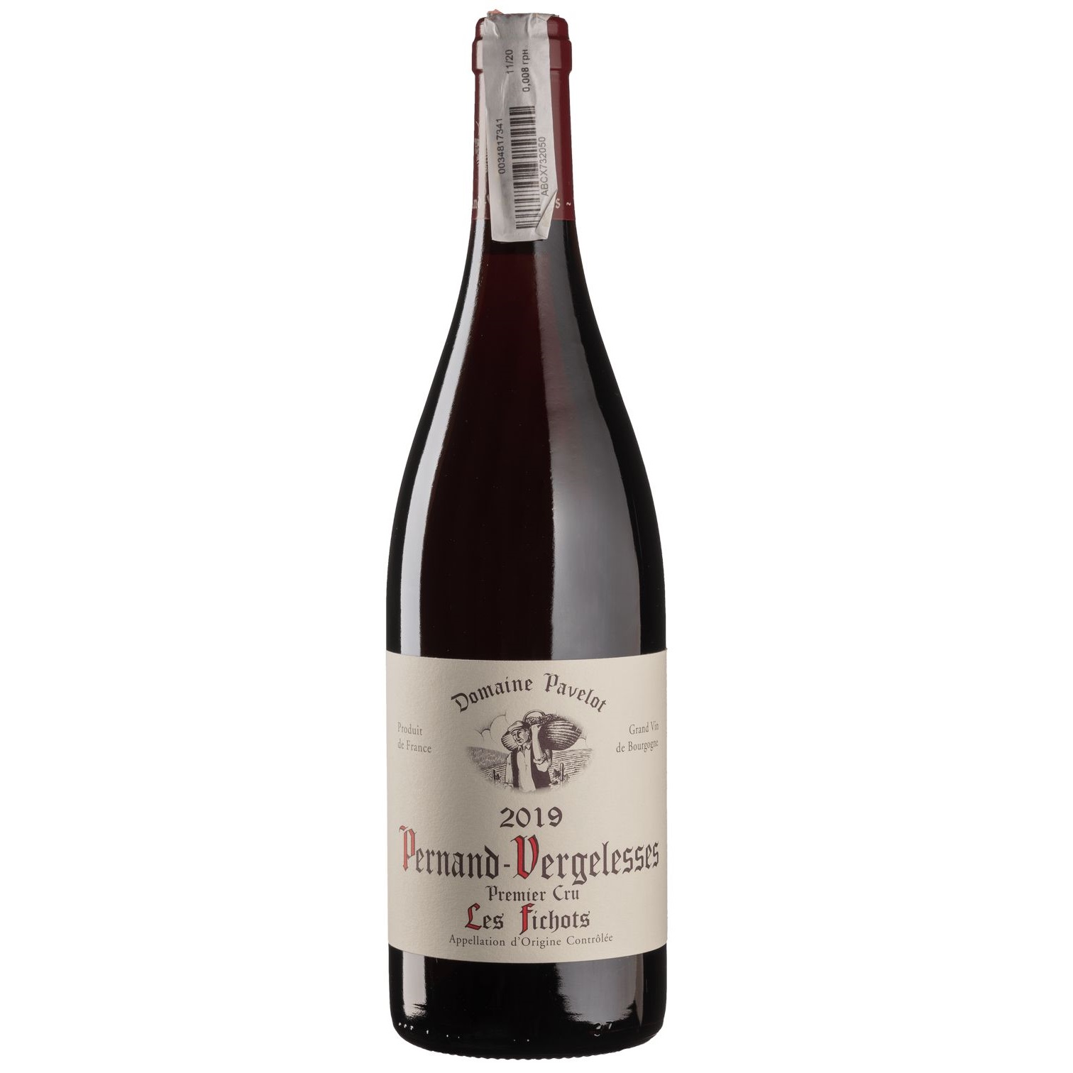 Вино Domaine Pavelot Pernand-Vergelesses 1er Cru Les Fichots 2019, красное, сухое, 0,75 л (Q4276) - фото 1