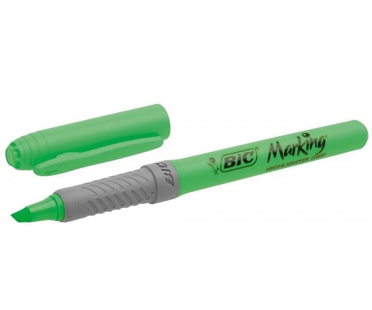 Маркер текстовый BIC Highlighter Grip, зеленый, 1 шт. (811932) - фото 2