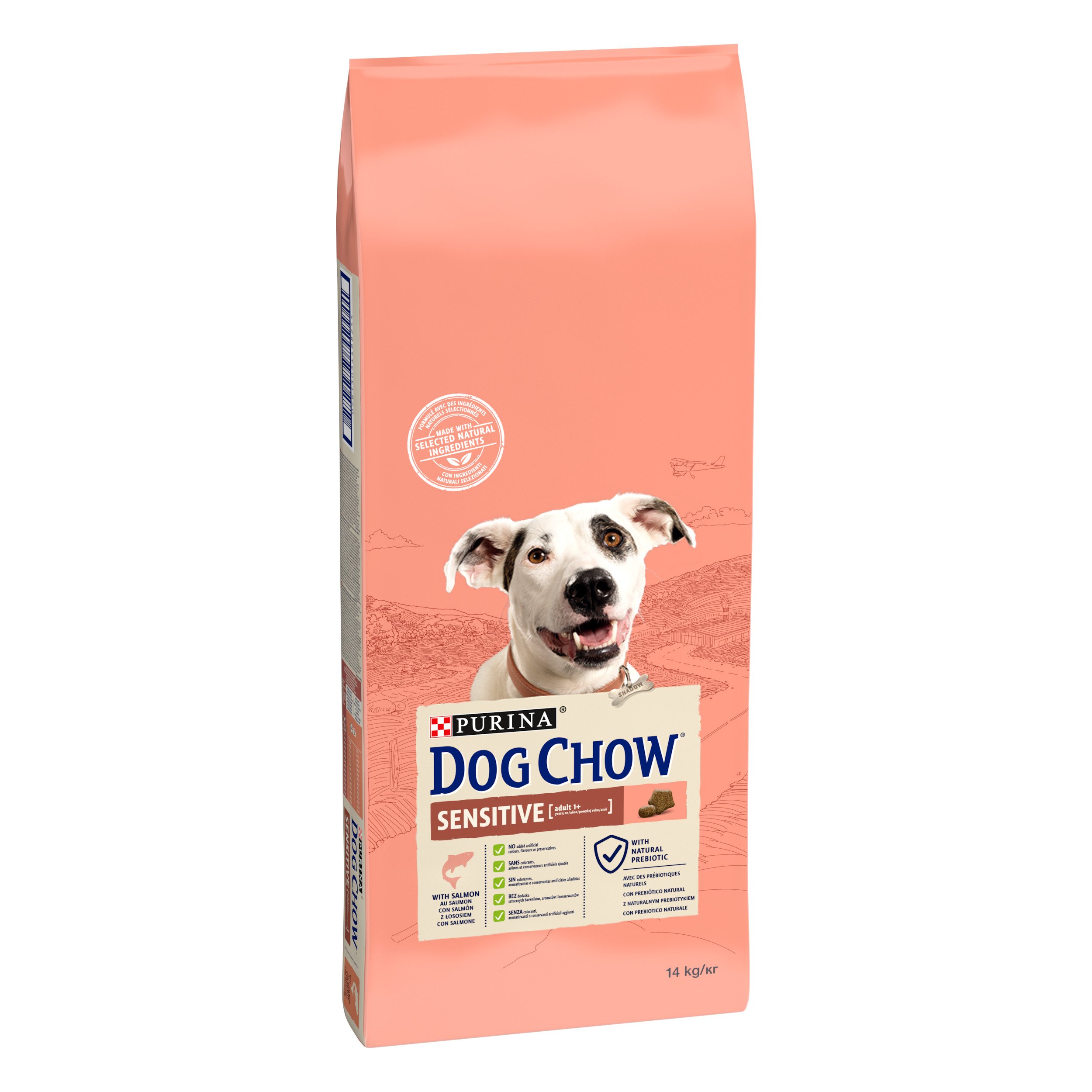 Сухой корм для собак с чувствительным пищеварением Dog Chow Sensitive Adult 1+, с лососем, 14 кг - фото 2