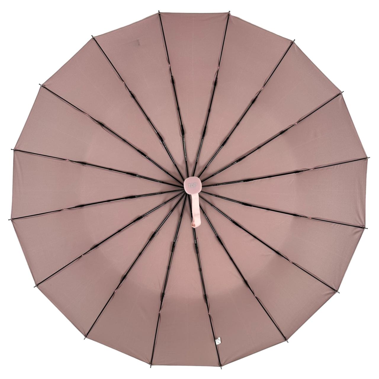 Женский складной зонтик полный автомат Toprain 103 см пудровый - фото 4