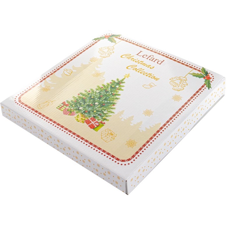 Тарілка підставна Lefard Christmas Delight, 28 см, білий з червоним (985-119) - фото 2