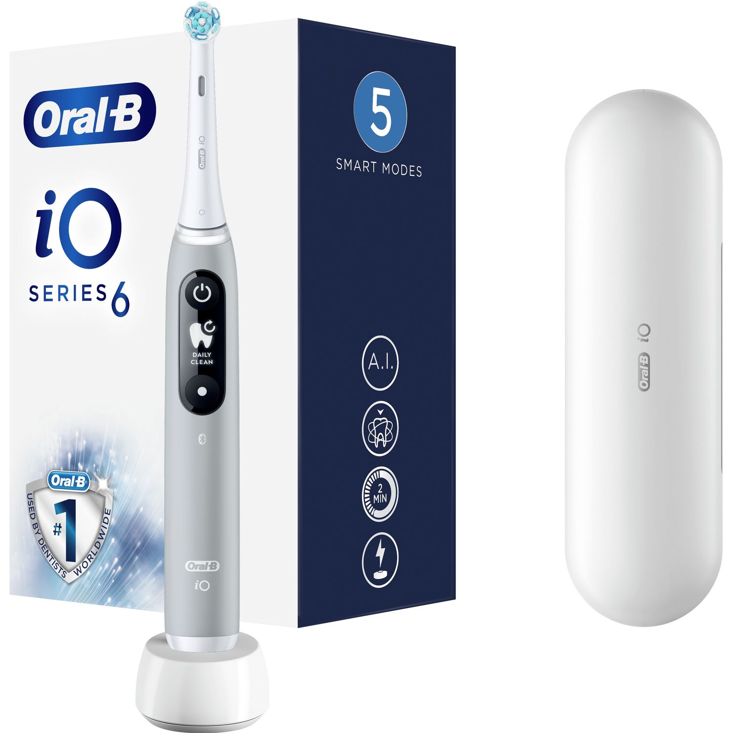 Електрична зубна щітка Oral-B iO Series 6 iOM6.1A6.1K 3753 Grey Opal - фото 1