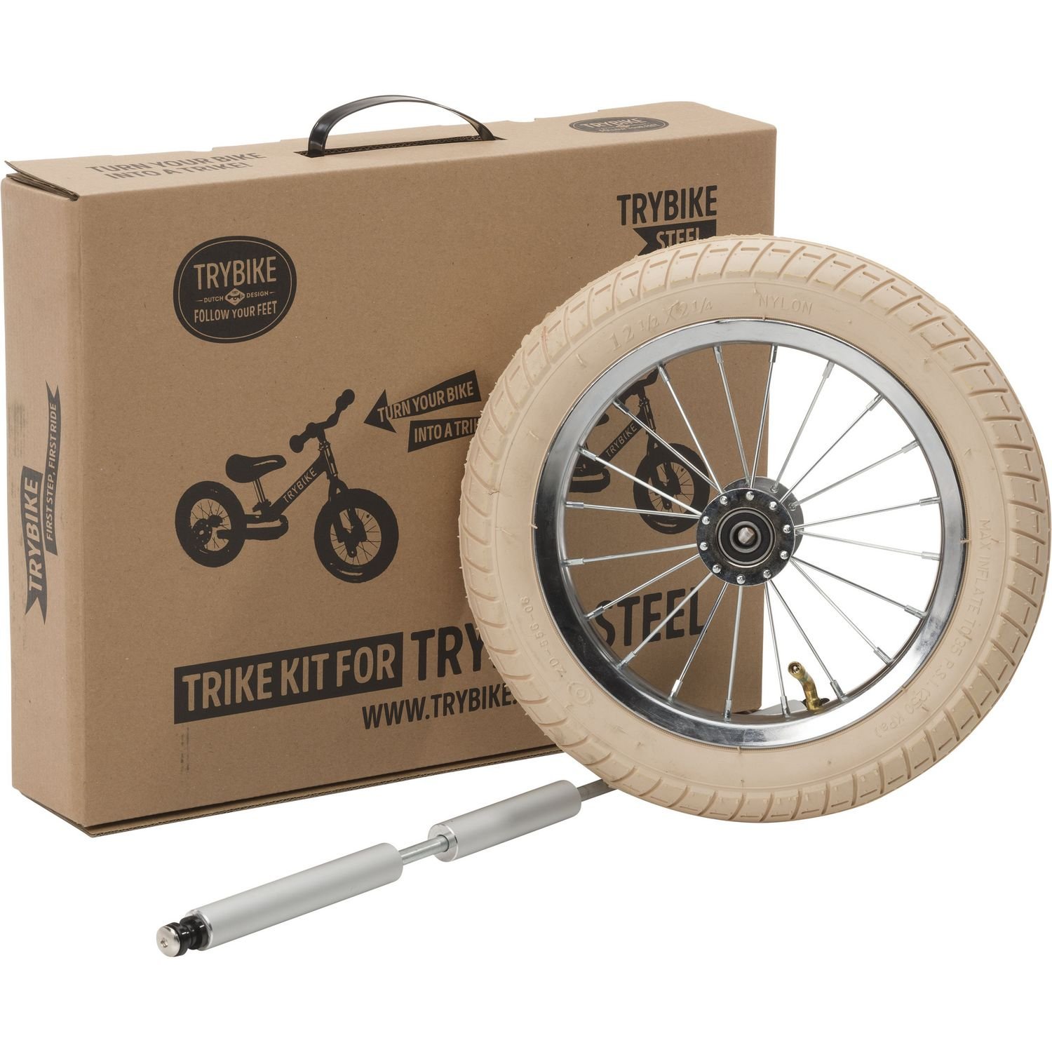 Додаткове колесо для балансуючого велосипеда Trybike, світло-бежеве (TBS-100-TKV) - фото 1