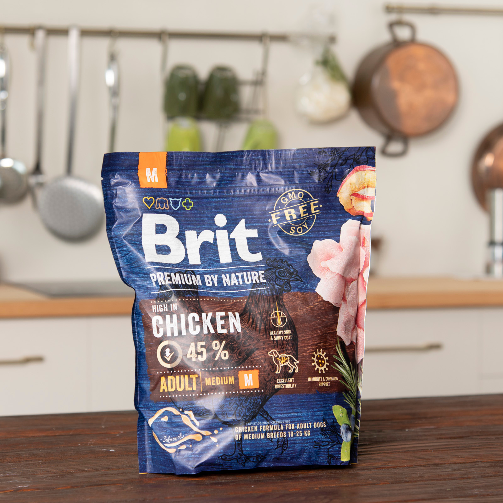 Сухий корм для собак середніх порід Brit Premium Dog Adult М, з куркою, 1 кг - фото 6