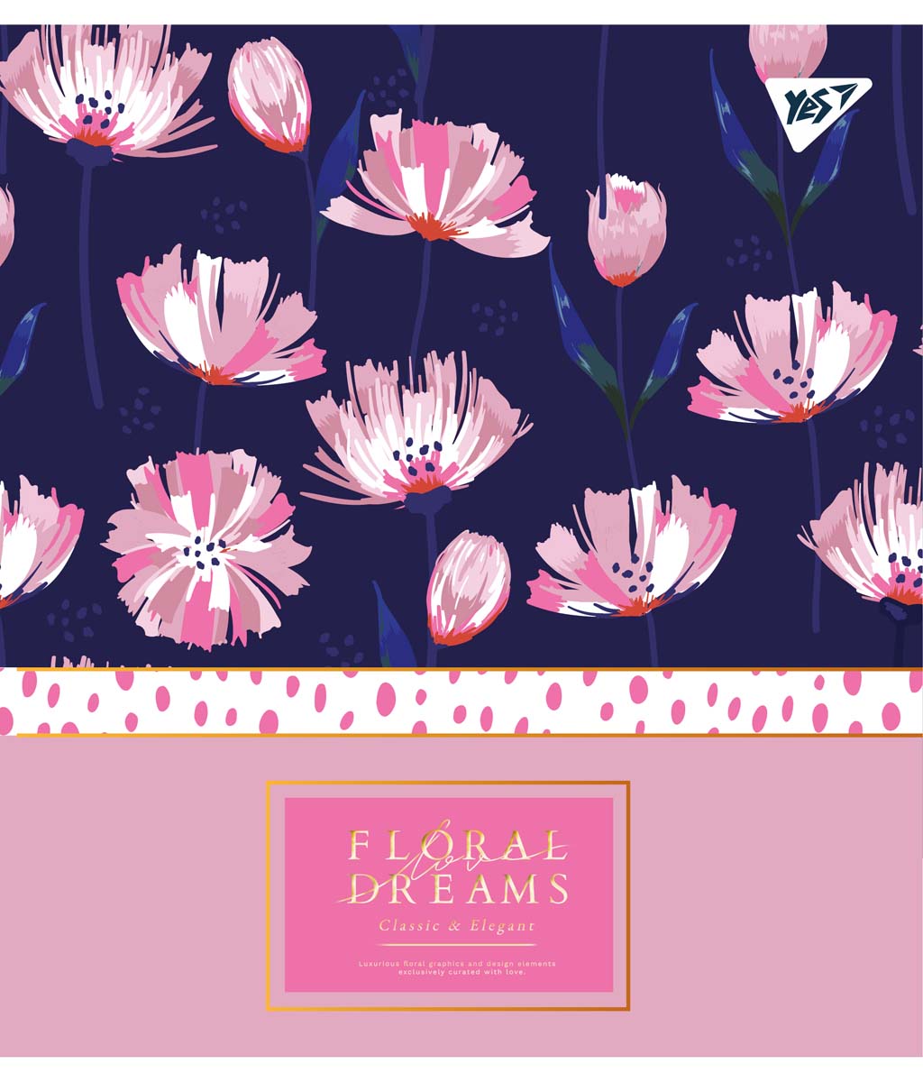 Набор тетрадей Yes Floral dreams А5 в клетку 18 листов 10 шт. (765182) - фото 4