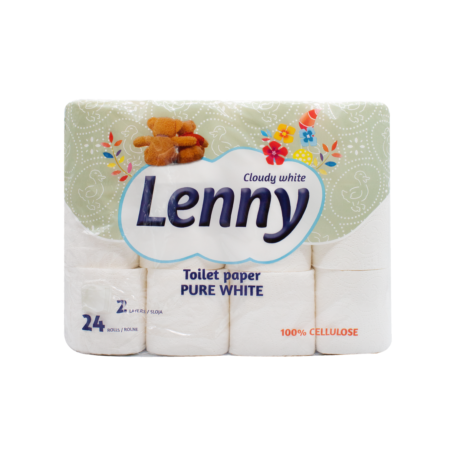 Туалетная бумага Lenny, двухслойная, 24 рулона - фото 1