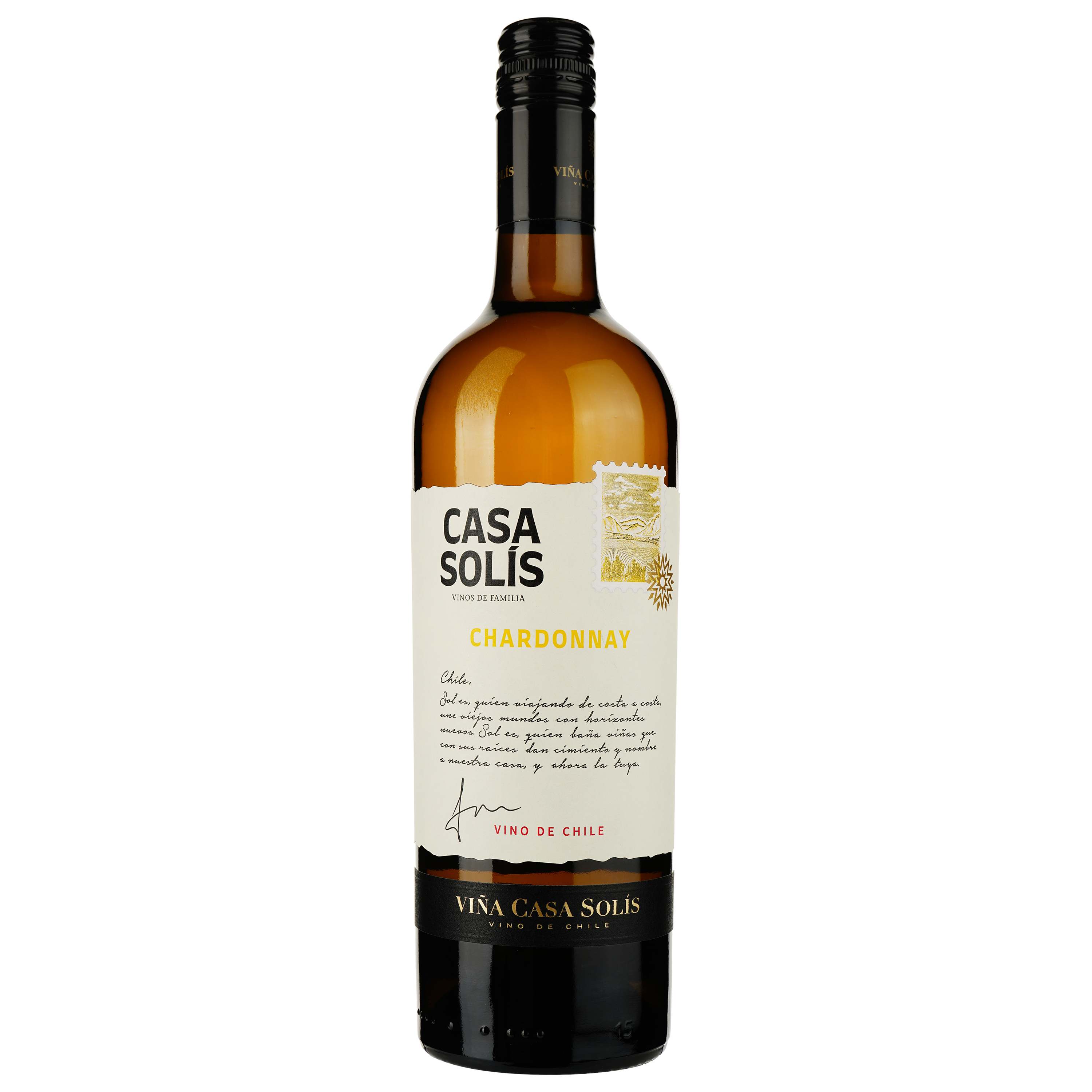 Вино Casa Solis Chardonnay белое сухое 12.5%, 0.75 л - фото 1