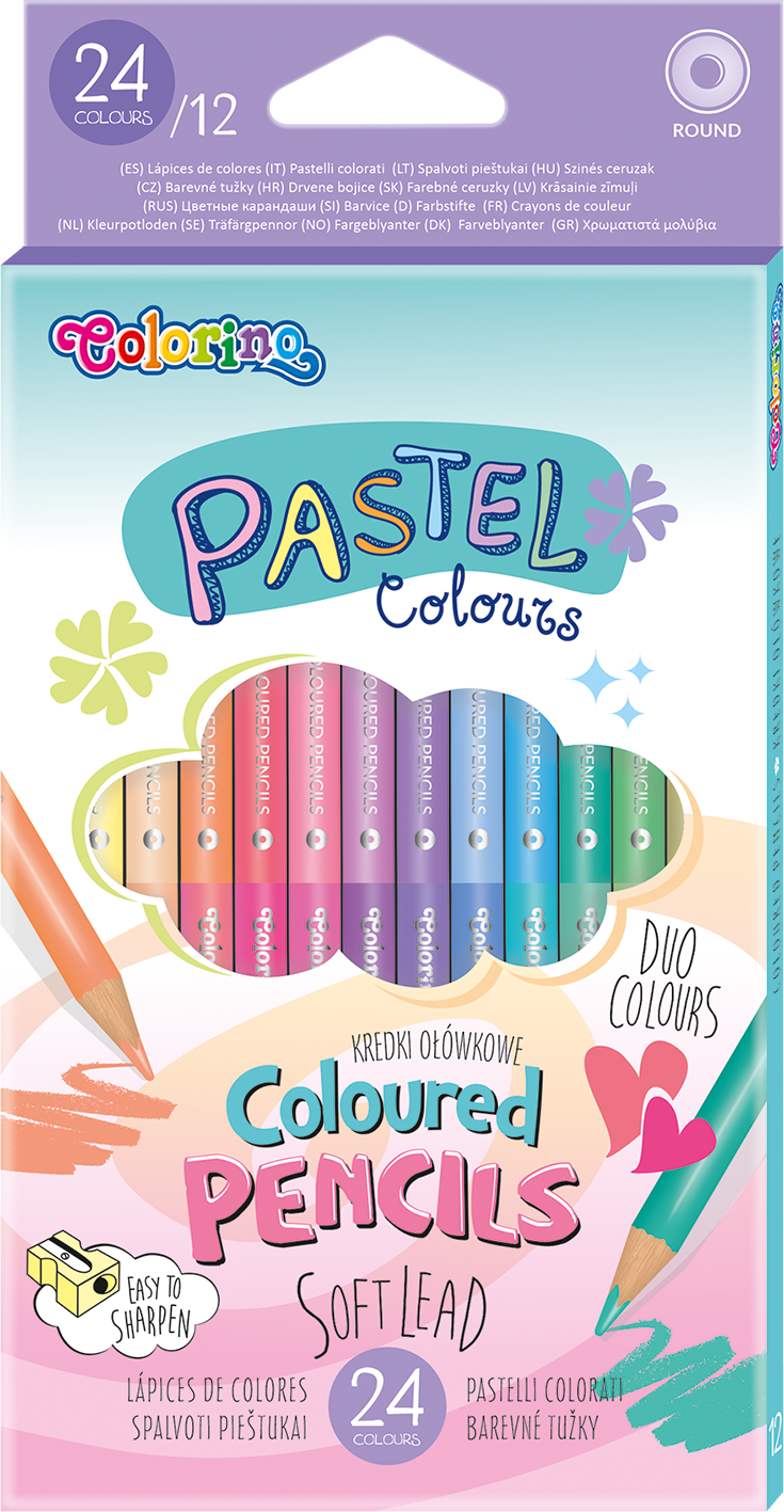Набір кольорових двосторонніх олівців CoolPack Пастель, 12 шт. (87737PTR) - фото 1