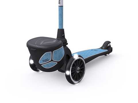 Самокат Scoot and Ride серии Highwaykick-2 Lifestyle, со светящимися колесами, синий (SR-210201-STEEL) - фото 3