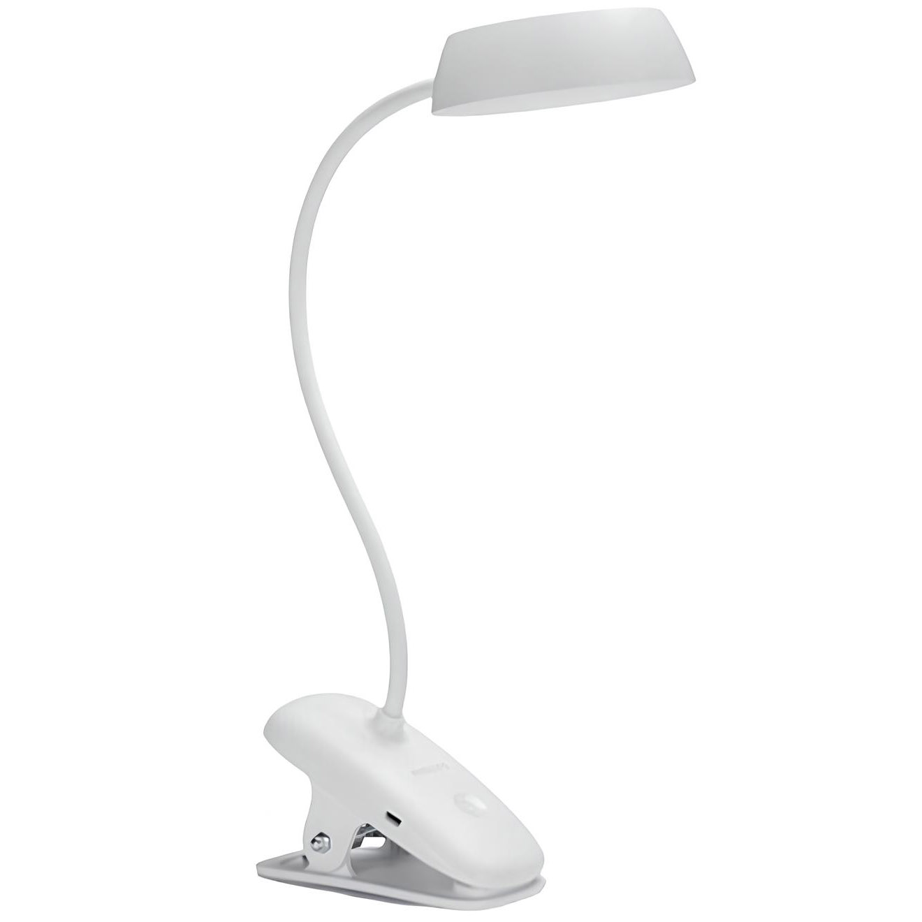 Светильник настольный аккумуляторный Philips LED Donutclip DSK201 PT 3W 4000K W USB 02 клипса белый (929003179707) - фото 1