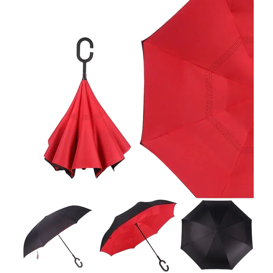 Умный зонт Supretto Наоборот, красный (46870004) - фото 2