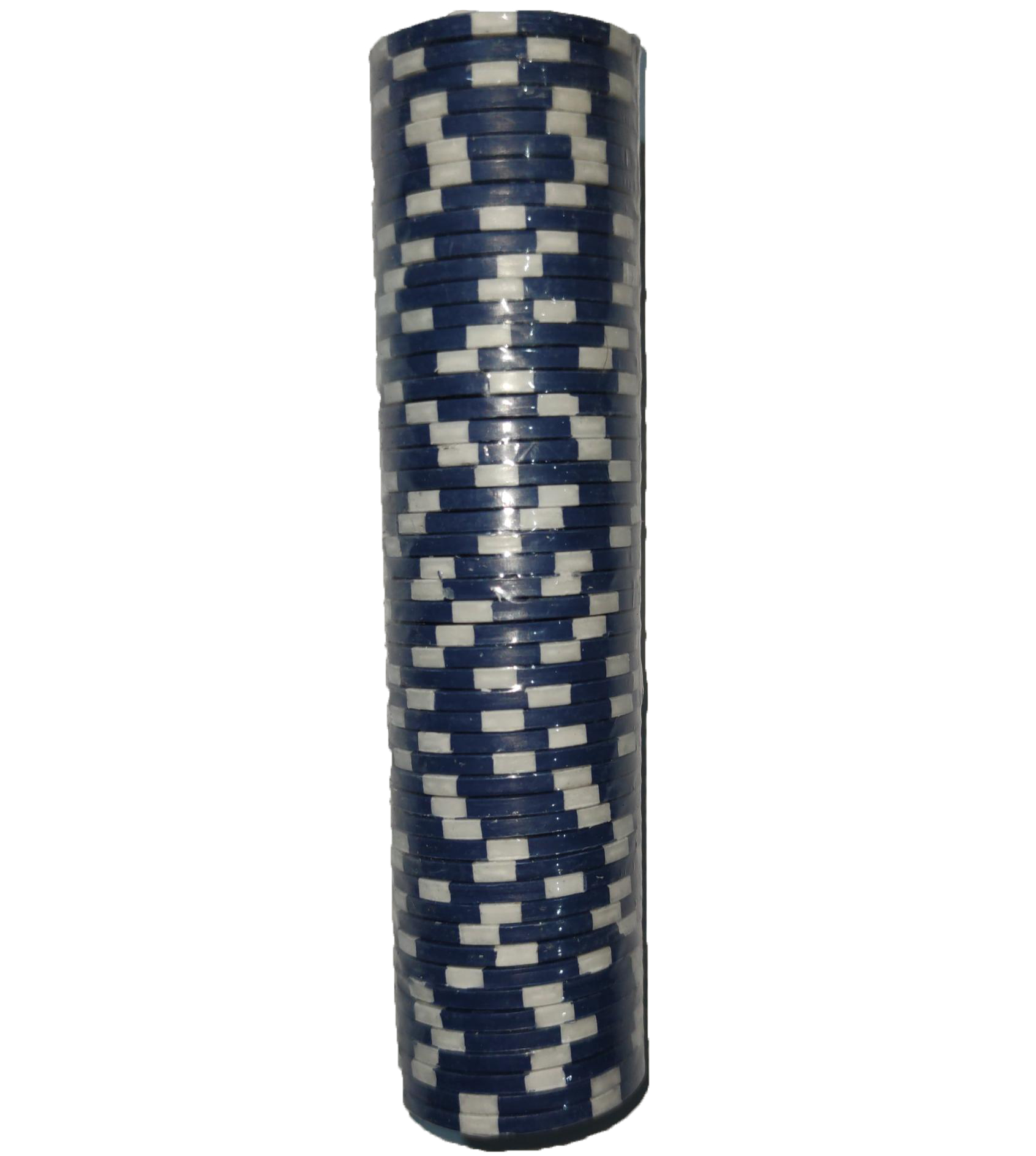 Набор фишек для игры в покер Offtop, 50 шт., синий (848073) - фото 1