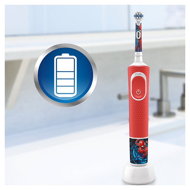 Электрическая зубная щетка Oral-B Kids Spiderman D100.413.2K - фото 4