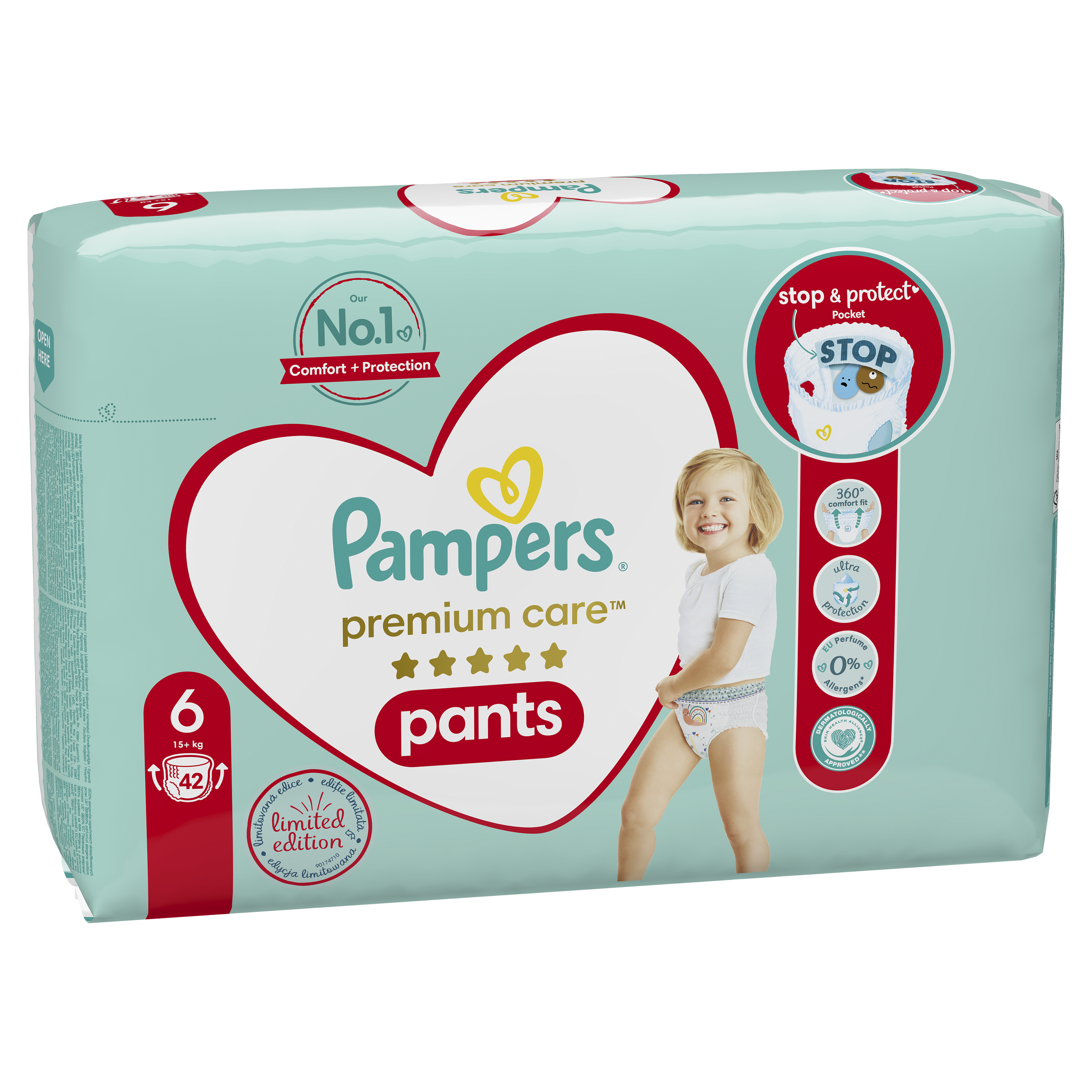 Підгузки-трусики Pampers Premium Care Pants 6 (15+ кг), 42 шт. - фото 3