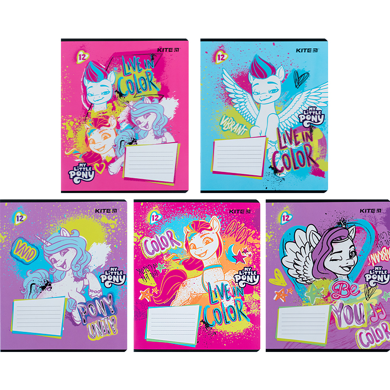 Набір зошитів Kite My Little Pony А5 в лінійку 12 аркушів 25 шт. (LP24-234) - фото 1